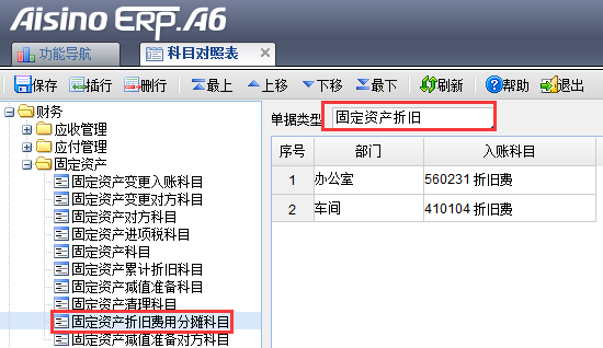 固定资产折旧费用分摊科目设置.png